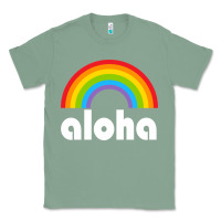 Sage Aloha Rainbow Hawaii 808 Island Hawaiian Classic Tee - linhVisuals