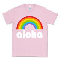 Bubblegum Pink Aloha Rainbow Hawaii 808 Island Hawaiian Classic Tee - linhVisuals