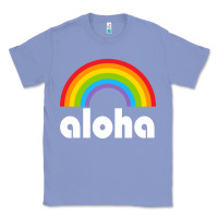 Colony Blue Aloha Rainbow Hawaii 808 Island Hawaiian Classic Tee - linhVisuals