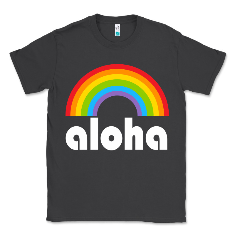 Aloha Rainbow Hawaii 808 Island Hawaiian Classic Tee by linhVisuals | Teevron