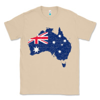 Mushroom Australia Map Flag Drawing Line Art Classic Tee - linhVisuals