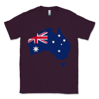 Plum Australia Map Flag Drawing Line Art Classic Tee - linhVisuals