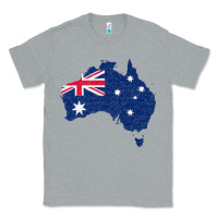 Heather Grey Australia Map Flag Drawing Line Art Classic Tee - linhVisuals