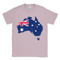 Lilac Australia Map Flag Drawing Line Art Classic Tee - linhVisuals