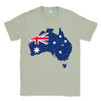Matcha Australia Map Flag Drawing Line Art Classic Tee - linhVisuals