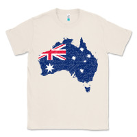 Natural Australia Map Flag Drawing Line Art Classic Tee - linhVisuals