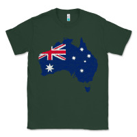 Sports Green Australia Map Flag Drawing Line Art Classic Tee - linhVisuals