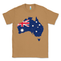 Toasted Coconut Australia Map Flag Drawing Line Art Classic Tee - linhVisuals