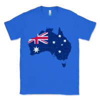 True Royal Australia Map Flag Drawing Line Art Classic Tee - linhVisuals