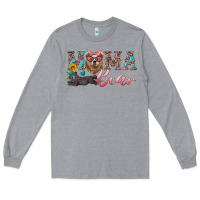 Heather Grey mama bear with mama and baby Long Sleeve Tee - Artiststas