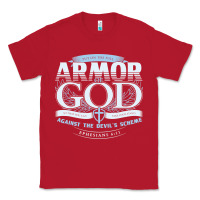 Red armor of god bible verse scripture Classic Tee - linhVisuals