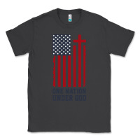 Smoke american flag one nation under god Classic Tee - linhVisuals
