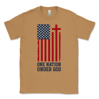 Toasted Coconut american flag one nation under god Classic Tee - linhVisuals