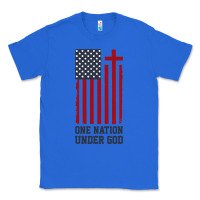 True Royal american flag one nation under god Classic Tee - linhVisuals