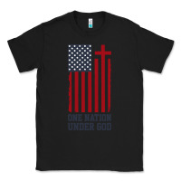 Black american flag one nation under god Classic Tee - linhVisuals