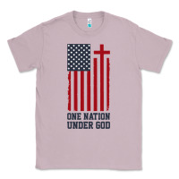 Lilac american flag one nation under god Classic Tee - linhVisuals