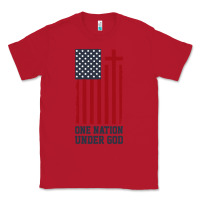 Red american flag one nation under god Classic Tee - linhVisuals