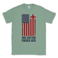 Sage american flag one nation under god Classic Tee - linhVisuals