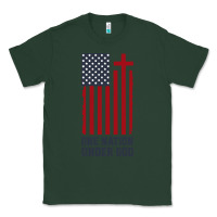 Sports Green american flag one nation under god Classic Tee - linhVisuals