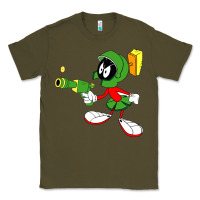 Army Green marvin the martian Classic Tee - linhVisuals