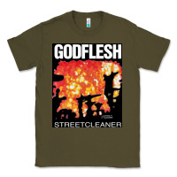 Army Green GODFLESH Streetcleaner Classic Tee - linhVisuals