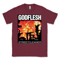 Burgundy GODFLESH Streetcleaner Classic Tee - linhVisuals