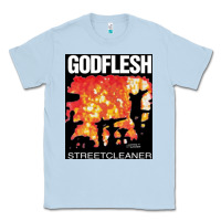 Dusty Blue GODFLESH Streetcleaner Classic Tee - linhVisuals