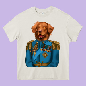 Golden Retriever Dog Portrait,custom Pet Portraits,renaissance Dog Heavy Core Tee Designed By Ranaportraitstore