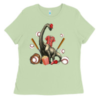 Matcha brachiosaurus with baseball Ladies Tee - Artiststas