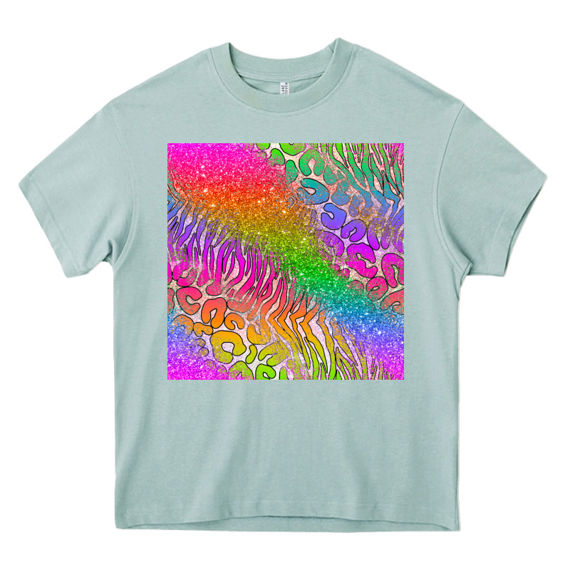 Neon Glitter Leopard Seamless Pattern Heavy Core Tee by BundleAndBundleShop | Teevron