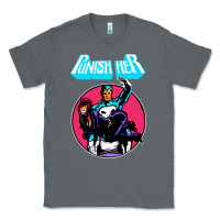 Charcoal Heather superhero punish her Classic Tee - linhVisuals
