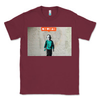 Burgundy banksy nobody likes me boy Classic Tee - linhVisuals