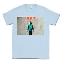 Dusty Blue banksy nobody likes me boy Classic Tee - linhVisuals