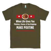 Army Green canada poutine quebec recipe french Classic Tee - linhVisuals