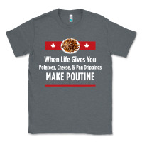 Charcoal Heather canada poutine quebec recipe french Classic Tee - linhVisuals