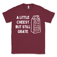 Burgundy Cheesy But Still Grate Funny Pun Classic Tee - linhVisuals