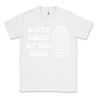 White Cheesy But Still Grate Funny Pun Classic Tee - linhVisuals