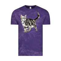 Cloud Purple American Shorthair Cat Vintage Tee - LillyAllenDesigns