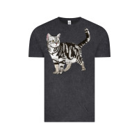 Vintage Black American Shorthair Cat Vintage Tee - LillyAllenDesigns