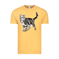Vintage Mustard American Shorthair Cat Vintage Tee - LillyAllenDesigns