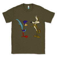 Army Green coyote and the road runner Classic Tee - linhVisuals