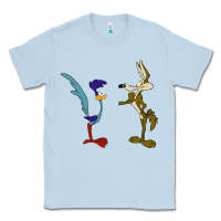 Dusty Blue coyote and the road runner Classic Tee - linhVisuals