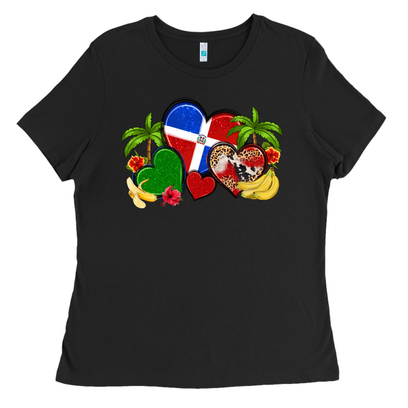Dominican Republic Hearts Ladies Tee by Artiststas | Teevron