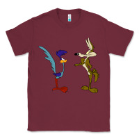 Burgundy coyote and the road runner Classic Tee - linhVisuals