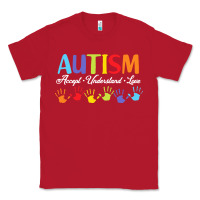 Red autism t  shirt accept understand love autism awareness t  shirt Classic Tee - linhVisuals