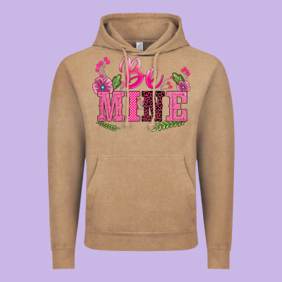 Walentine's Day Be Mine Vintage Hoodie Designed By Barkaloodesign