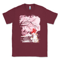 Burgundy japan t  shirt sakura cat t  shirt Classic Tee - linhVisuals
