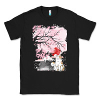Black japan t  shirt sakura cat t  shirt Classic Tee - linhVisuals