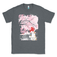 Charcoal Heather japan t  shirt sakura cat t  shirt Classic Tee - linhVisuals