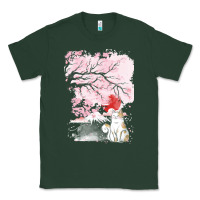 Sports Green japan t  shirt sakura cat t  shirt Classic Tee - linhVisuals
